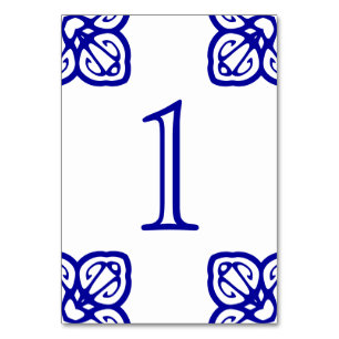 Spanish Tile Table Numbers