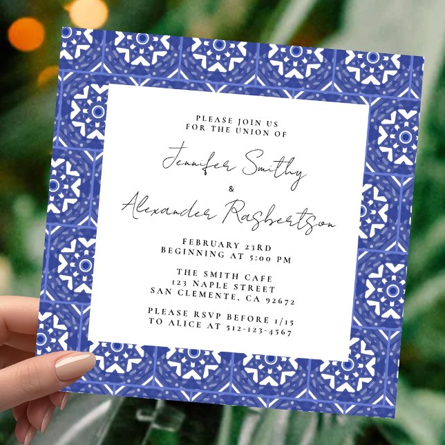 Spanish Tile Wedding Invitation (Creator Uploaded)