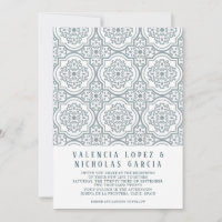 Spanish Tile Wedding Invitation