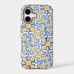 Spanish Tiles - Azulejo Blue, Yellow and White