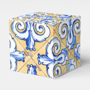 Spanish Tiles - Azulejo Blue, Yellow and White Favour Box