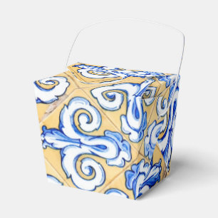 Spanish Tiles - Azulejo Blue, Yellow and White Favour Box