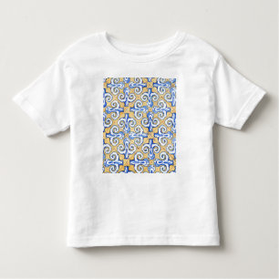 Spanish Tiles - Azulejo Blue, Yellow and White Toddler T-Shirt