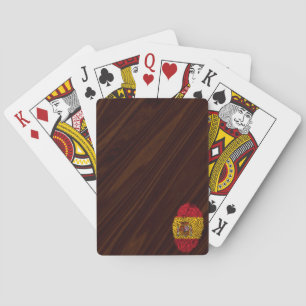 Spanish touch fingerprint flag playing cards