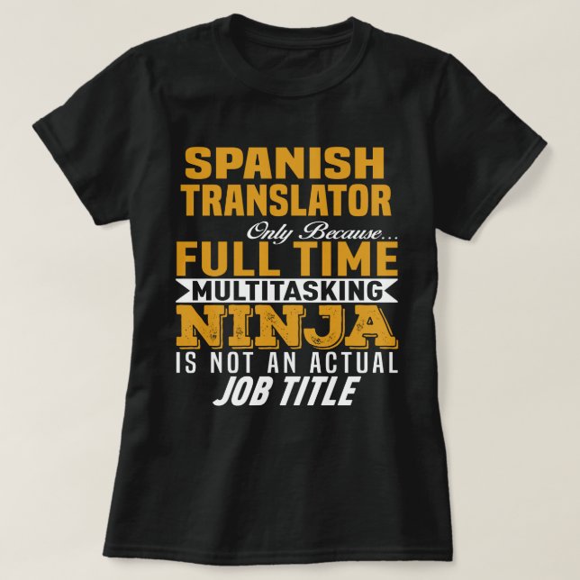 Spanish Translator T-Shirt (Design Front)
