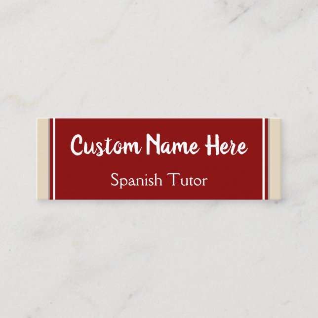 Spanish Tutor Business Card (Front)