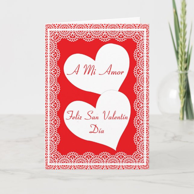 Spanish Valentine's Day Card For My Love (Front)