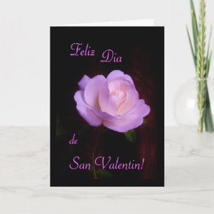 Spanish: Valentine's day "I love you" rose Holiday Card