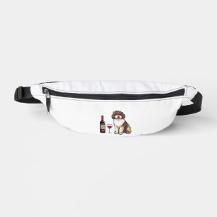 Spanish Water and wine Funny dog 1 Bum Bags