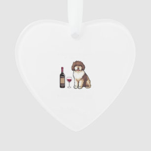 Spanish Water and wine Funny dog 1 Ornament