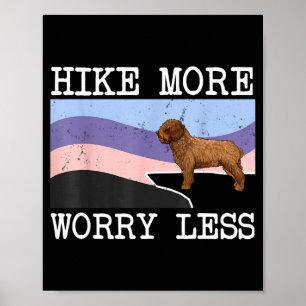 Spanish water dog hike more worry less graphic poster