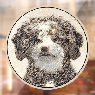 Spanish Water Dog Painting - Cute Original Dog Art