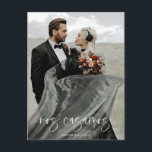 Spanish We Eloped | Post Card<br><div class="desc">This elopement announcement is an adorable way to tell the world your wedding date. You can customise this card to suit your needs.</div>