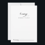 Spanish Wedding Advice Card<br><div class="desc">This Spanish wedding advice card is perfect for a modern wedding. The simple and elegant design features classic and fancy script typography in black and white. These cards are perfect for a wedding, bridal shower, baby shower, graduation party & more. Personalise the cards with the names of the bride and...</div>
