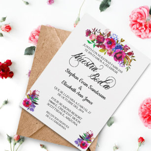 Spanish Wedding Bright Flower  Nuestra Boda Invitation