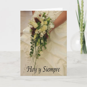 Spanish  wedding congratulations card