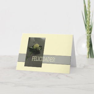 Spanish  wedding congratulations card