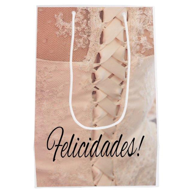 Spanish Wedding congratulations Gift bag (Back)