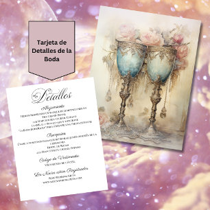 Spanish Wedding Details Tarjeta de Detalles Boda Enclosure Card