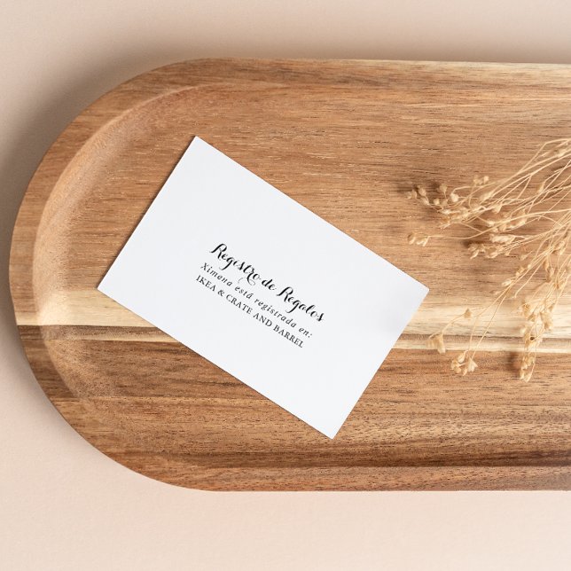Spanish Wedding Gift Registry Enclosure Card (Creator Uploaded)