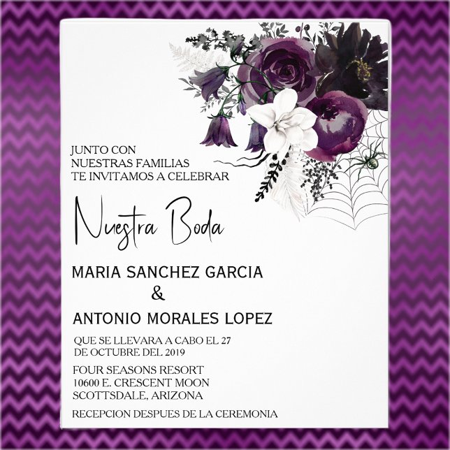 Spanish Wedding Halloween Flower Nuestra Boda   Flyer (Creator Uploaded)