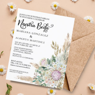 Spanish Wedding Nuestra Boda RSVP Budget Boho