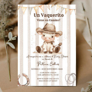 Spanish Western Vaquerito Cowboy Baby Shower Invitation