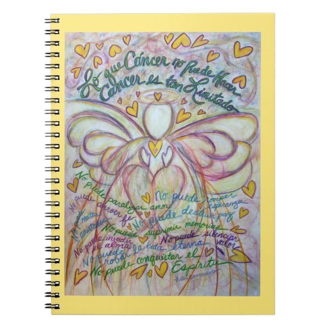 Spanish What Cancer Cannot Do Notebook Art Journal (Front)