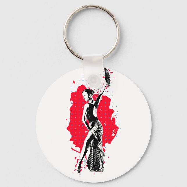 spanish woman key ring (Front)