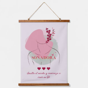 Spanish Wording Inspirational Quote Hanging Tapestry