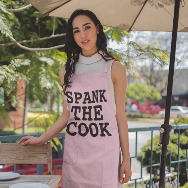 SPANK THE COOK PINK KITCHEN ARON FOR WIFE HER APRON (Creator Uploaded)