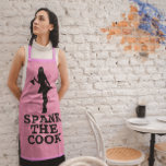 SPANK THE COOK VALENTINE'S DAY WIFE PINK Apron<br><div class="desc">SPANK THE COOK KITCHEN APRON</div>