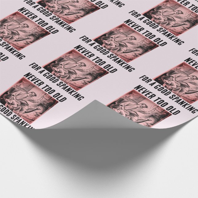 SPANKING ROMANCE BIRTHDAY WRAPPING PAPER FOR HER (Corner)