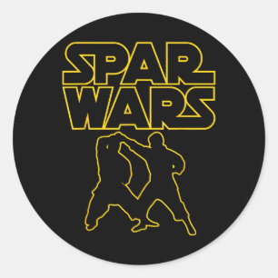 Spar Wars Martial Arts Taekwondo Karate The Funny Classic Round Sticker