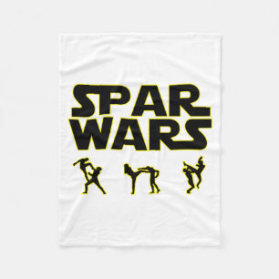 Spar Wars Taekwondo Mma Karate T Shirt  Fleece Blanket
