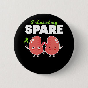 Spare Kidney Organ Transplantation 6 Cm Round Badge