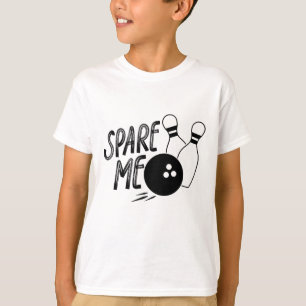 Spare Me Bowling Pin Print T-Shirt
