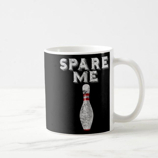 Spare Me Funny Bowling Team Vintage  Coffee Mug (Right)