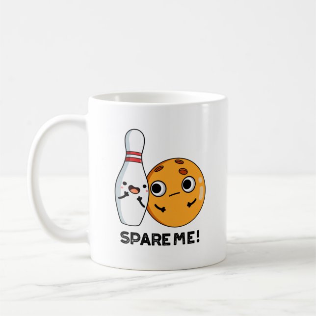 Spare Me Funny Sports Bowling Pun  Coffee Mug (Left)