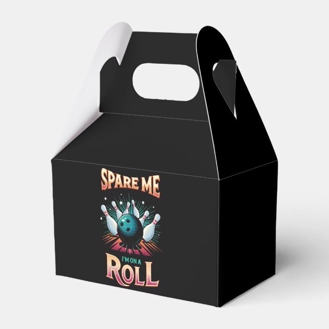 Spare Me Im on a Roll - Bowling Favour Box (Front Side)