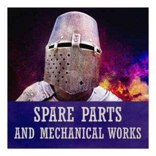 Spare parts and mechanical works photo print