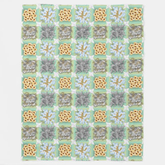 Spare Parts Faux Quilt Fleece Blanket