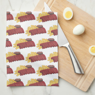 Spare Ribs BBQ Barbecue Barbeque Rib Cookoff Tea Towel