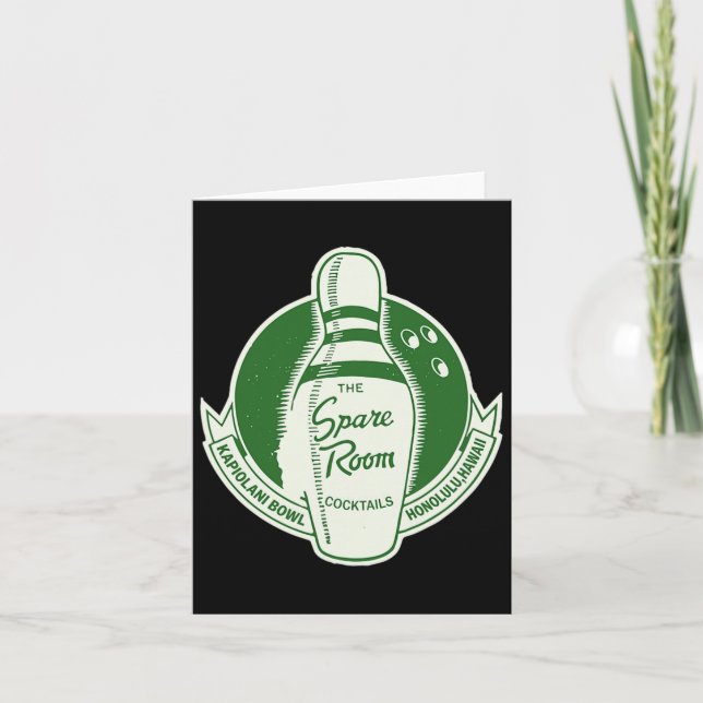 Spare Room Bowling Tail Lounge Honolulu  Card (Front)