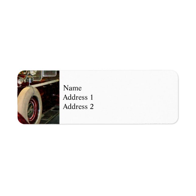 Spare Tire Return Address Label (Front)
