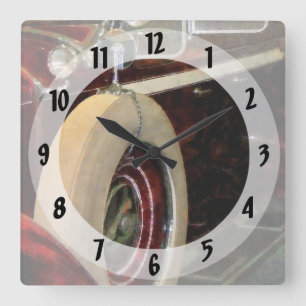 Spare Tire Square Wall Clock