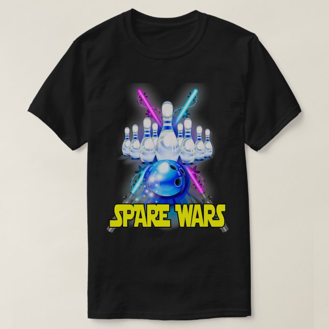 Spare Wars matching bowling team design  T-Shirt (Design Front)