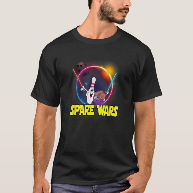 Spare Wars matching bowling team TShirt (Front)