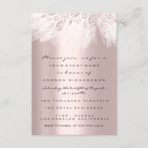 Spark Dress Rose Gold  Bridal Shower Wedding Invitation
