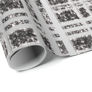 Spark Grey Black Grey Grill Geometry Coal Wrapping Paper